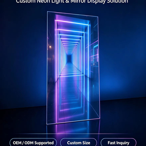 LED Acrylic Infinity Mirror Panel Custom Size Bar Wall Light