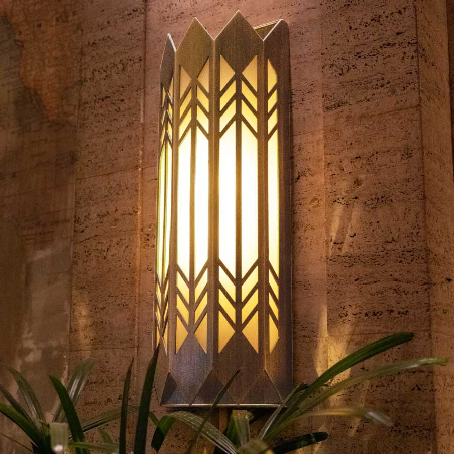 Mariel Wall Sconce laser cut brass wall fixture