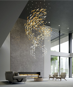 Villa Hotel Atrium Large Modern LED Hanging Chandelier OEM Factory