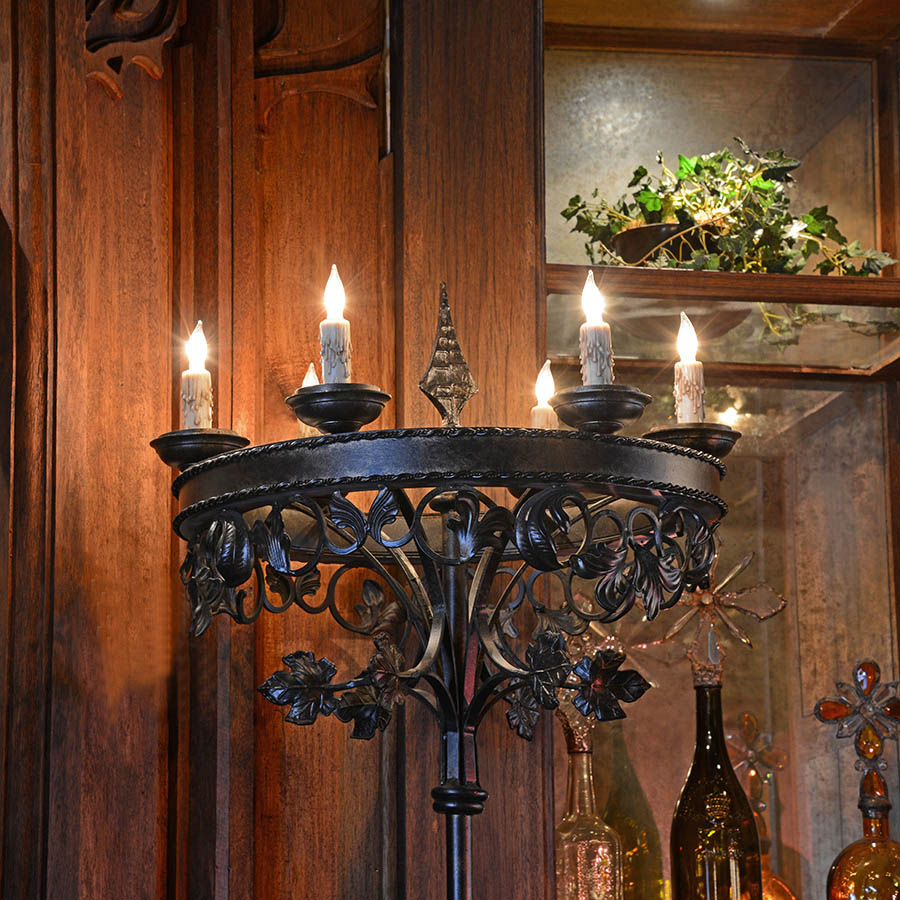 Viktoria Dark Bronze Decorative Banding Floor Lamp