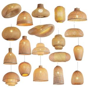 China Art Natural Weave Modern Bamboo Pendant Light Lantern