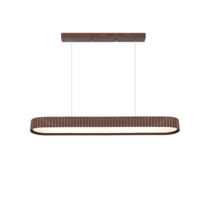 Vintage Walnut Chandelier Minimalist Elegant Living Room Lamp