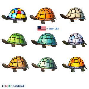 Stained Glass Decor Tortoise Lamp