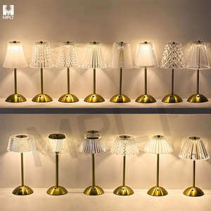 Rechargeable Crystal LED Cordless Restaurant Table Lamp Wireless Hotel Bar
