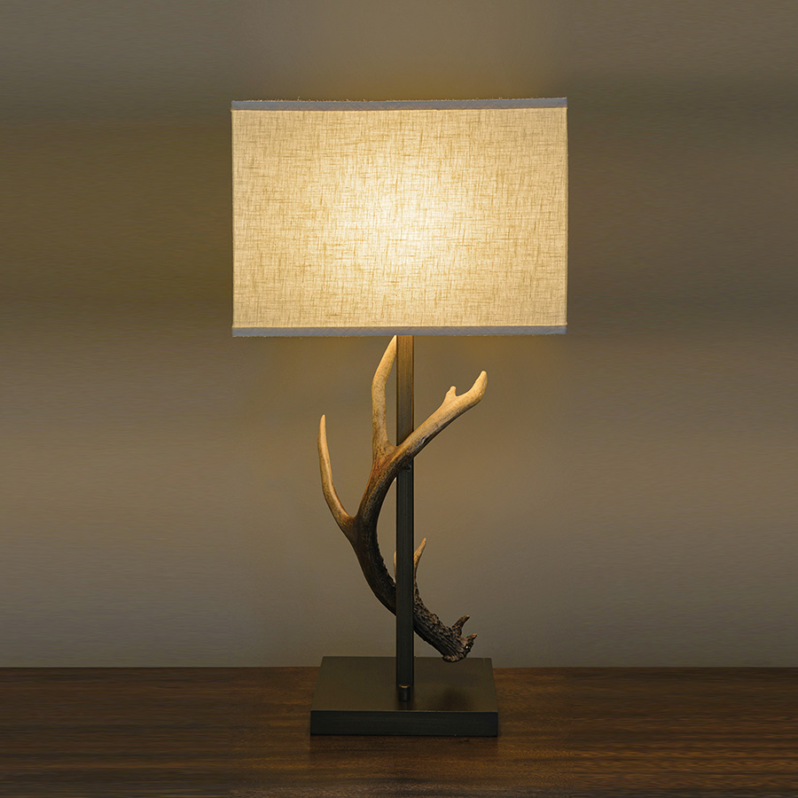 Traviata Hand Finished Bronze Antler Table Lamp
