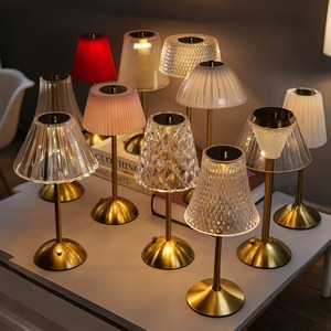 Rechargeable Crystal LED Cordless Table Lamp Wireless Touch Control
